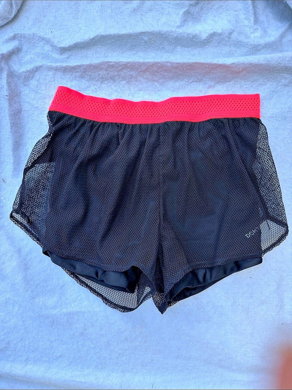 Domyos Athletic Running Shorts in Black & Pink